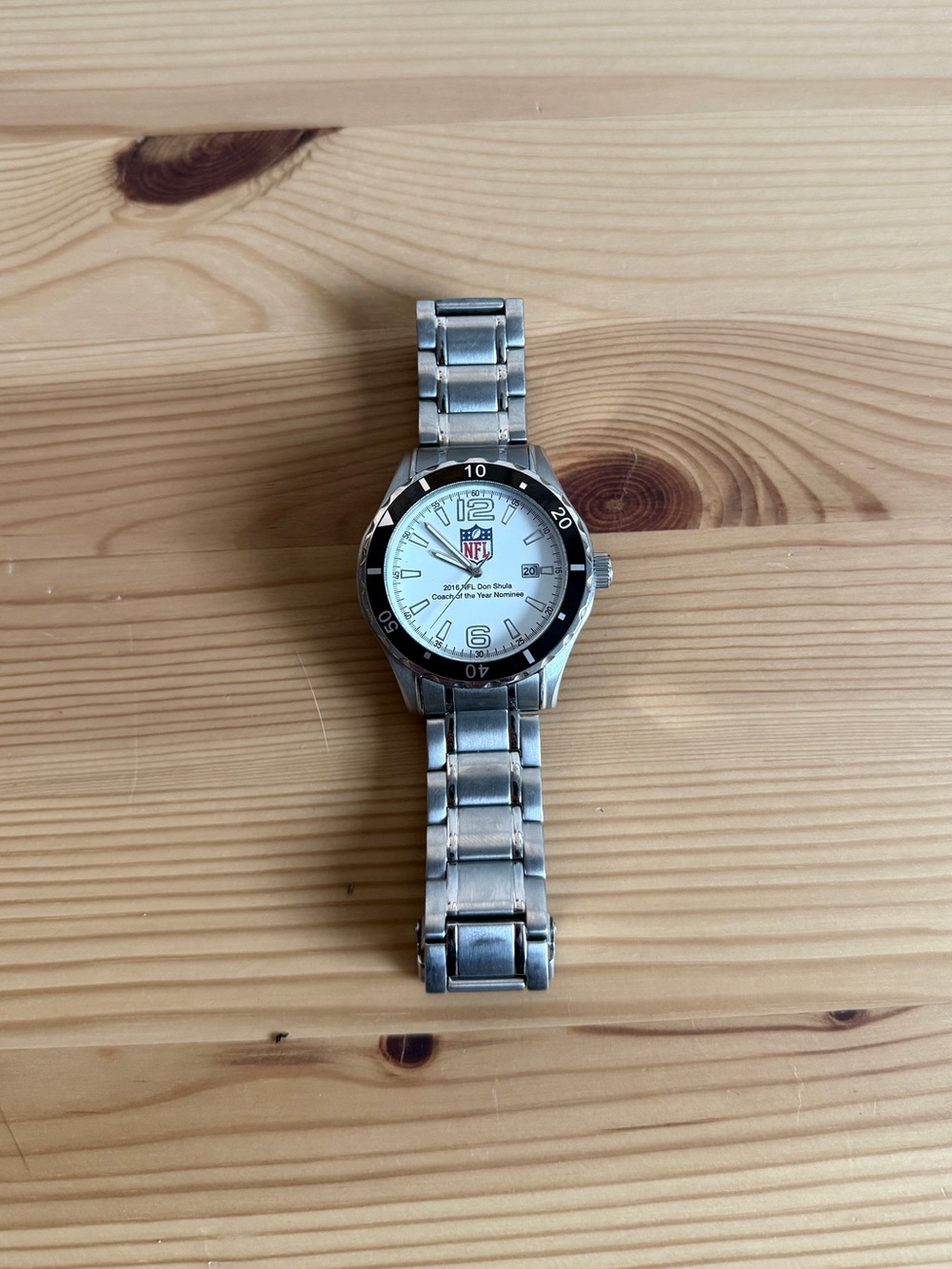 NFL Don Shula Coach Nominee Watch Stainless Steel Mens
